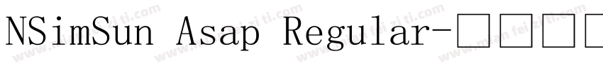NSimSun Asap Regular字体转换